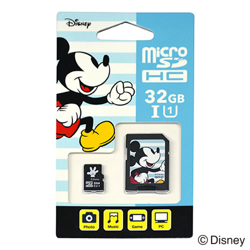 ディズニーmicroSDカード アダプターセット〈32GB ミッキー〉