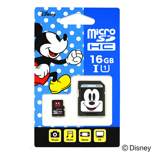 ディズニーmicroSDカード アダプターセット〈16GB ミッキー〉