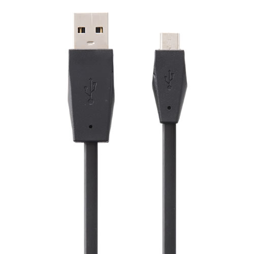 CYBER・USBコントローラー充電フラットケーブル 4m（PS4用）〈ブラック〉