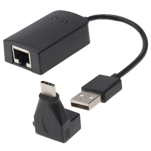 CYBER・USB A to Type-C変換コネクター付き有線LANアダプター（SWITCH／SWITCH Lite用）