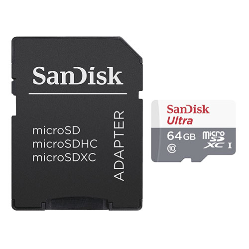 セット内容：microSDカード64GB、SDカード変換アダプター