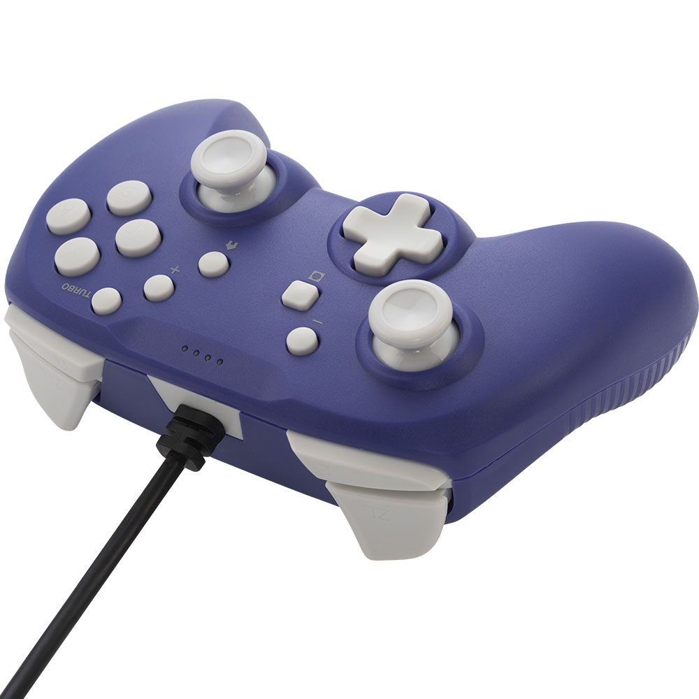 CYBER・レトロスタイルゲームパッド4B 有線タイプ（Switch2／Switch用）レトロバイオレット
