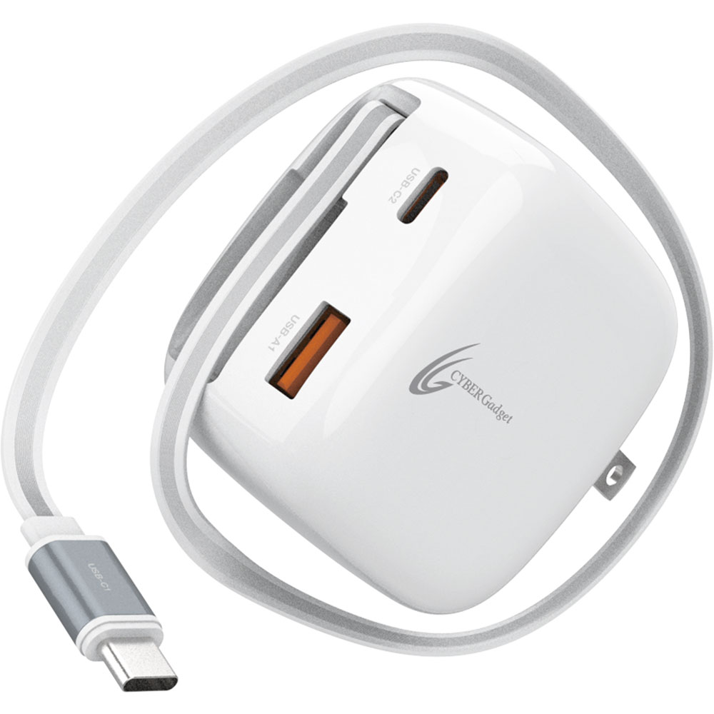 CYBER・65W Type-C巻取ケーブル内蔵 急速充電器（Switch2用）
