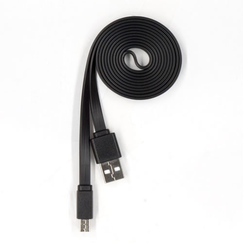 CYBER・USB充電フラットケーブル3m（3DS用）〈ブラック〉