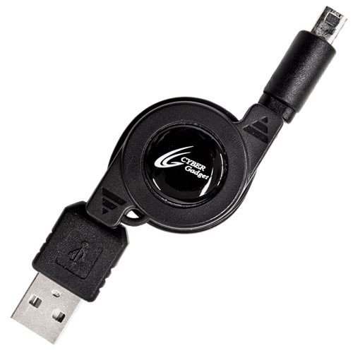 CYBER・USB巻き取り充電ケーブル（3DS／3DS LL用）〈ブラック〉