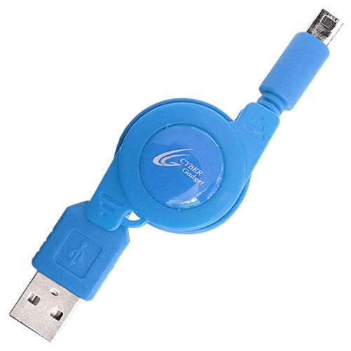 CYBER・USB巻き取り充電ケーブル（3DS／3DS LL用）〈ブルー〉